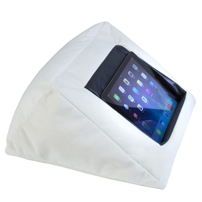 iCushion iPad Cushion Stand / Holder Velvet White