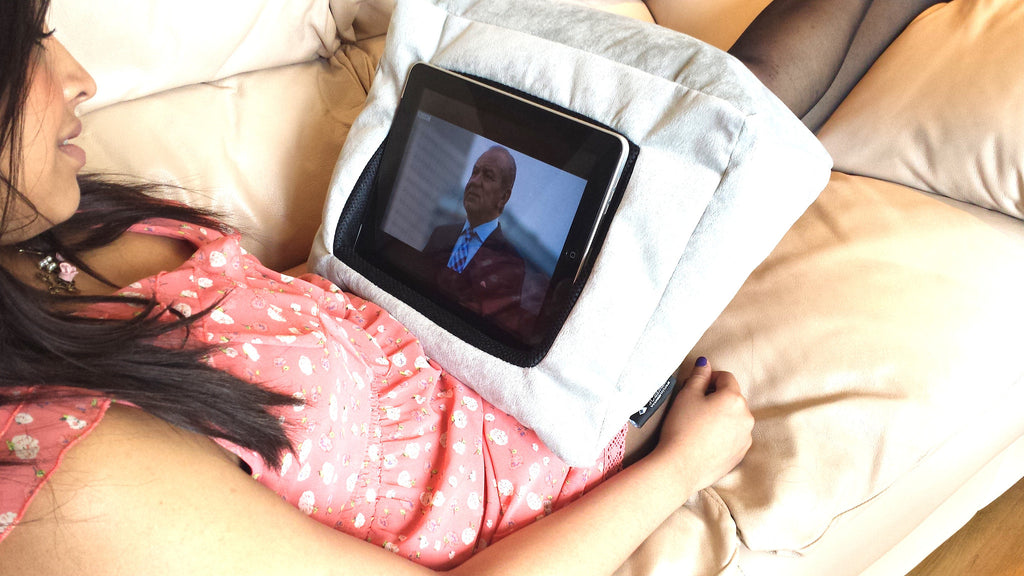 iCushion iPad Cushion Pillow Stand /Holder Velvet Sky