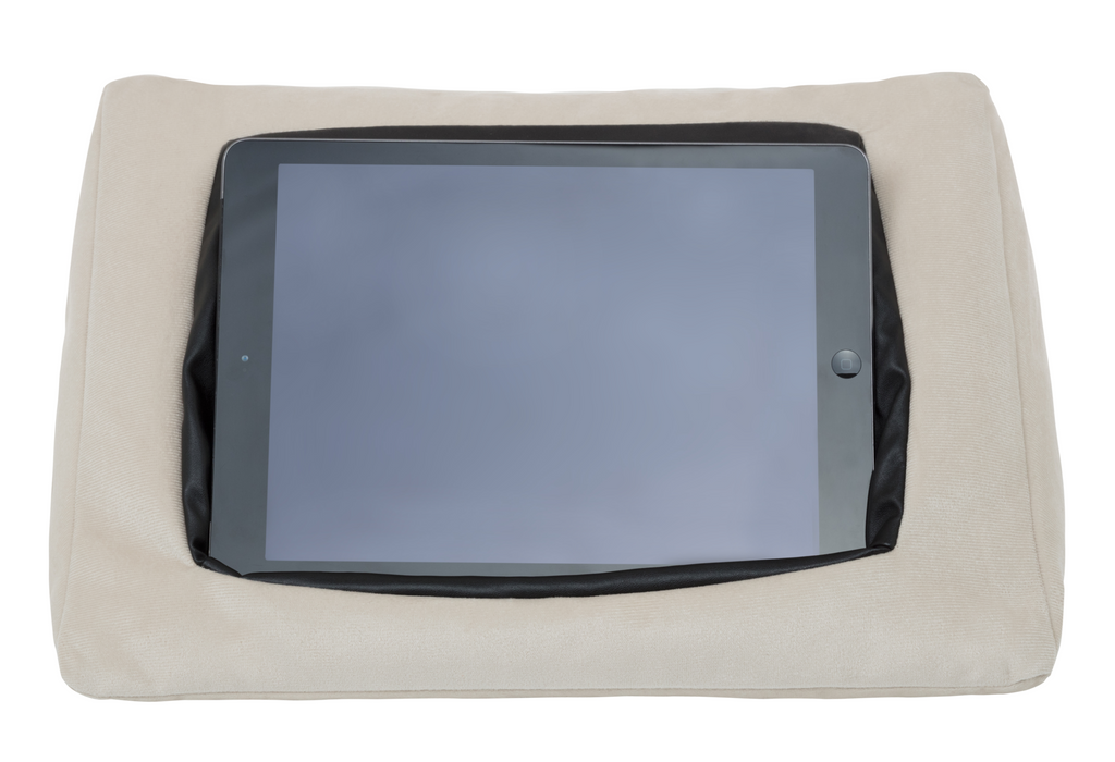 iCushion iPad Cushion Stand /Holder Velvet Beige