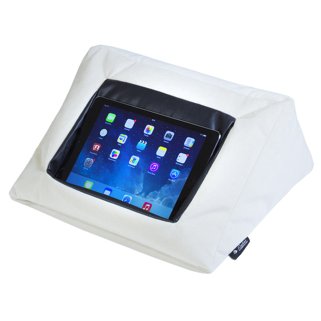 iCushion iPad Cushion Stand / Holder Velvet White