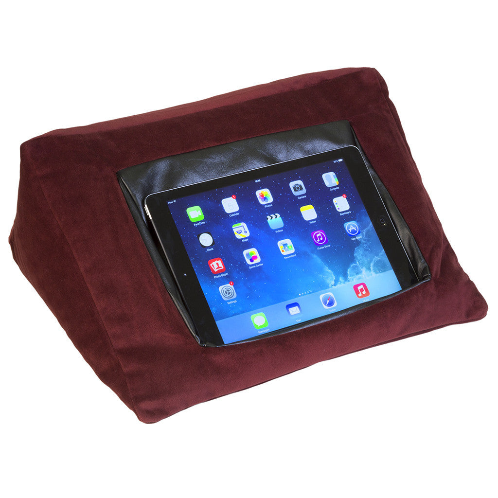 iCushion iPad Cushion Pillow Stand /Holder Velvet Maroon