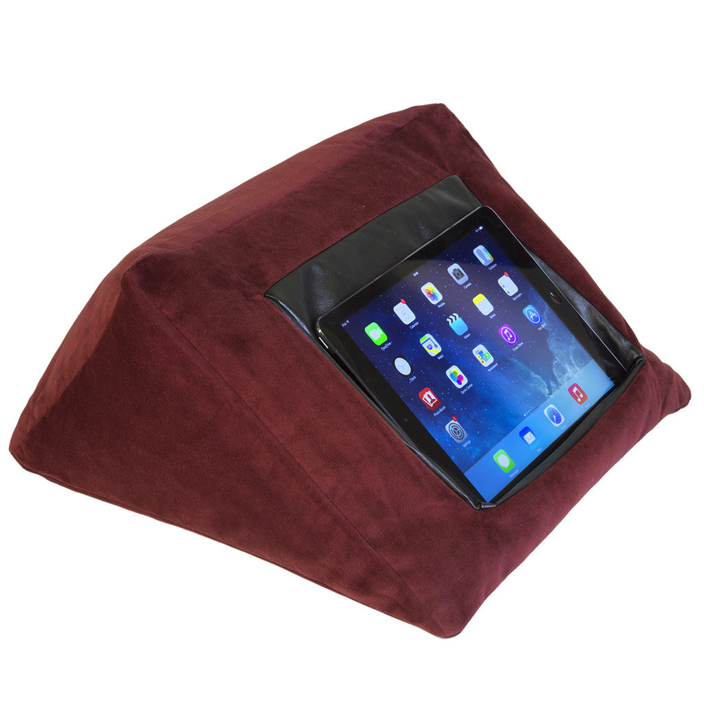 iCushion iPad Cushion Pillow Stand /Holder Velvet Maroon