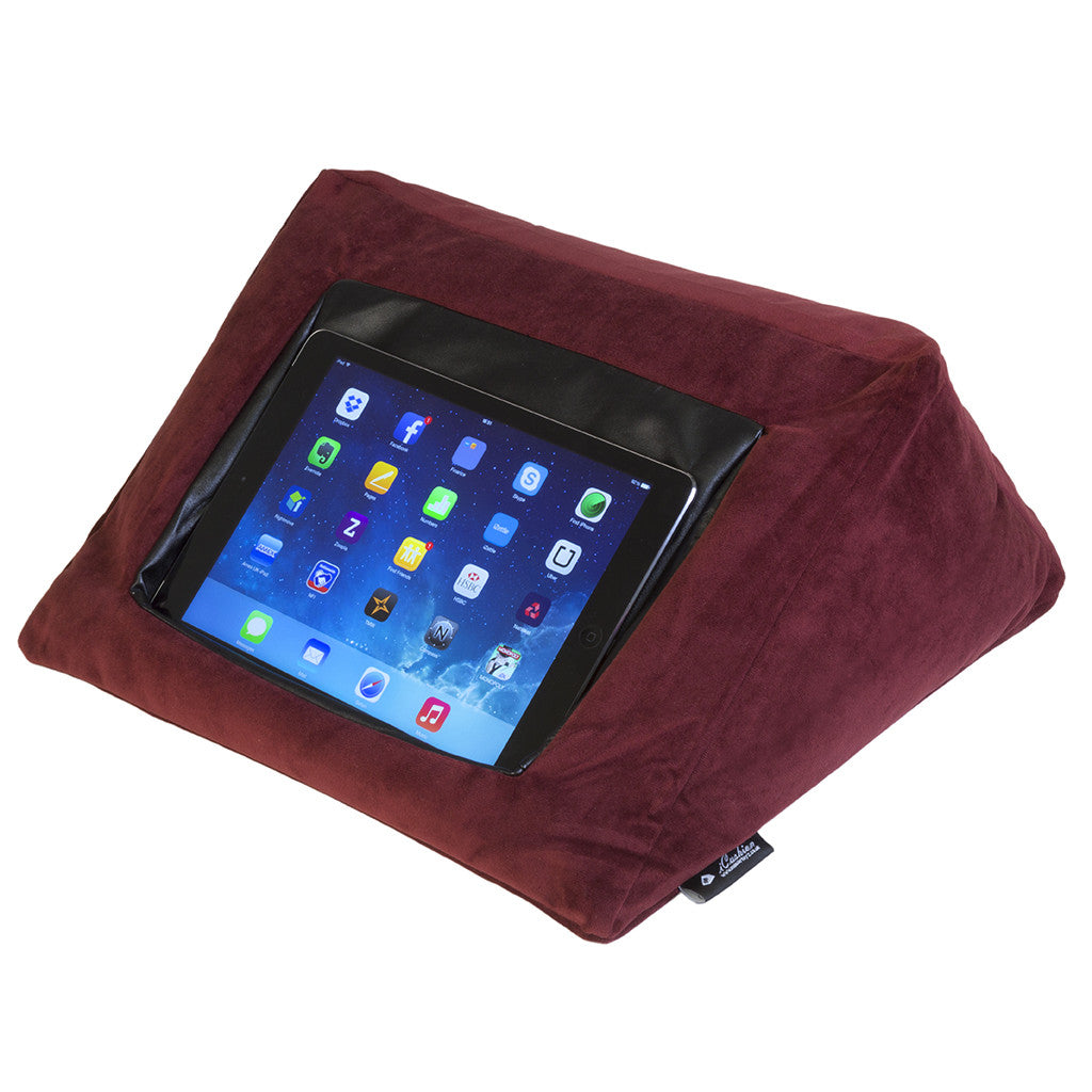 iCushion iPad Cushion Pillow Stand /Holder Velvet Maroon