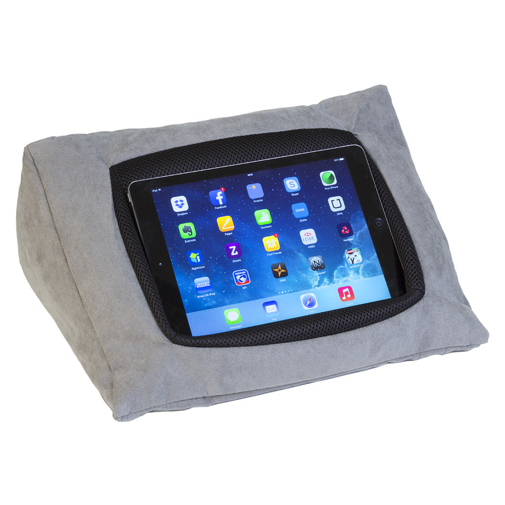 iCushion iPad Cushion Stand /Holder Pongee Silk Grey