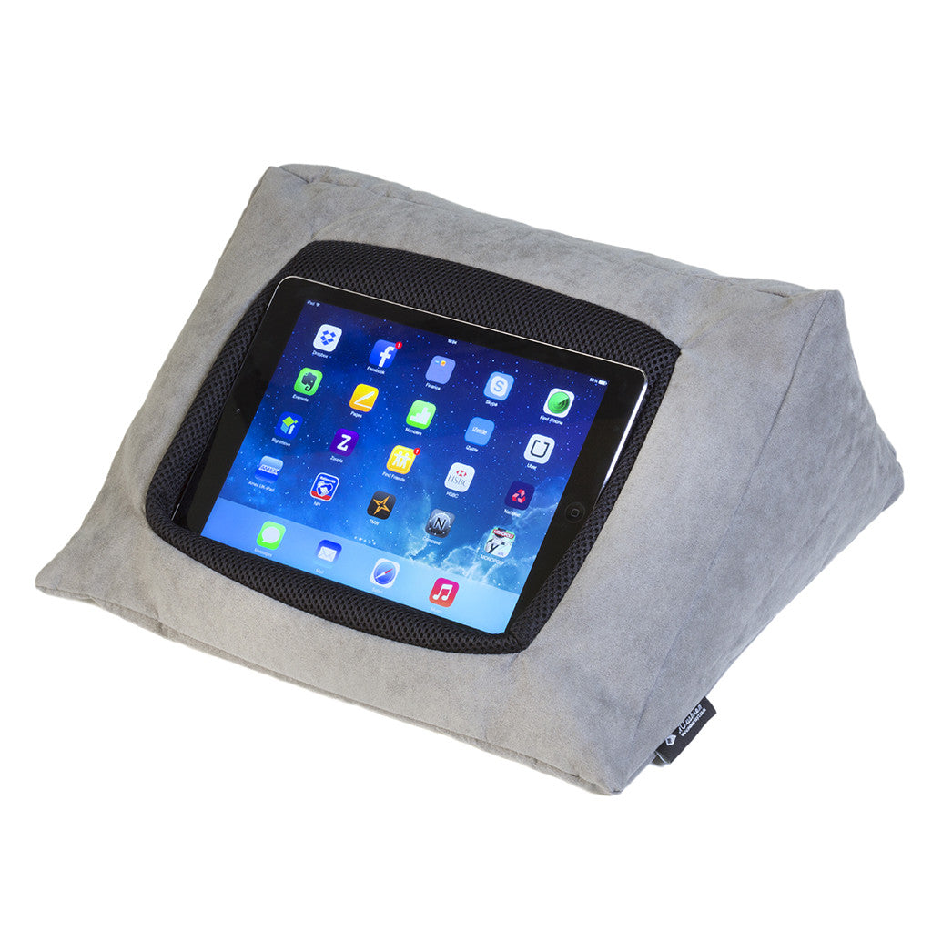 iCushion iPad Cushion Stand /Holder Pongee Silk Grey