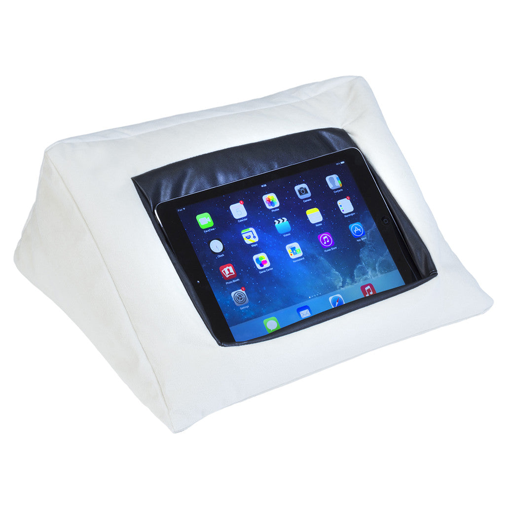 iCushion iPad Cushion Stand / Holder Velvet White