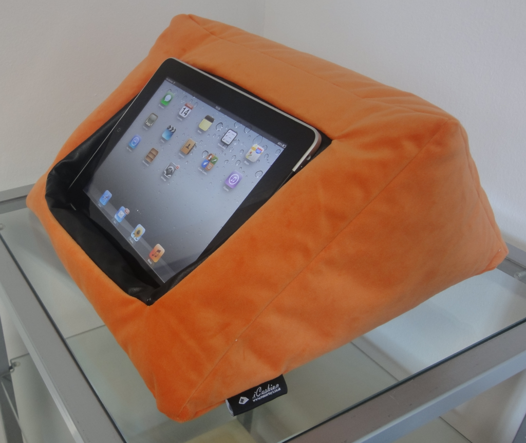 iCushion iPad Cushion Stand / Holder Velvet Orange