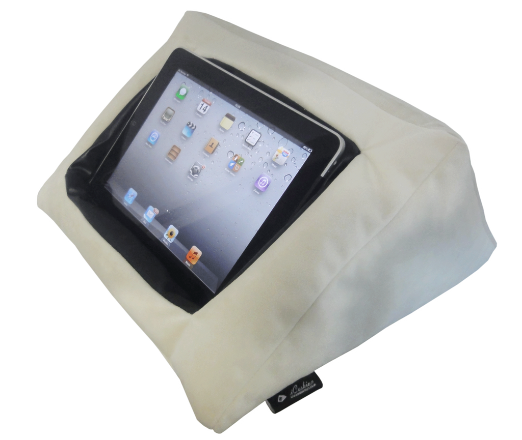 iCushion iPad Cushion Stand / Holder Velvet White